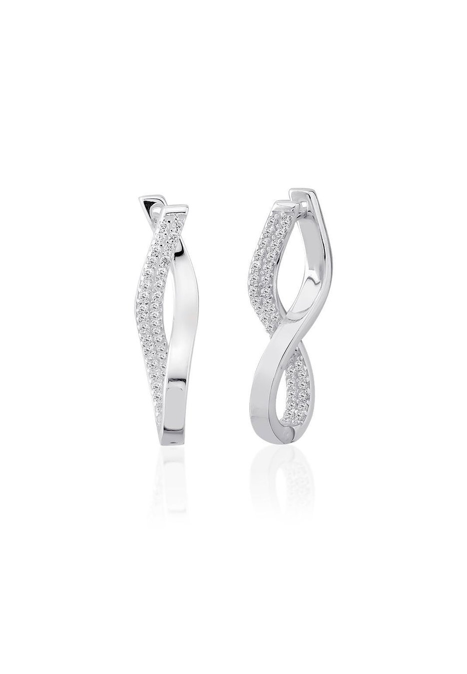 Sterling Silver Infinity Drop Earrings: Minimalist Bridal Jewelry