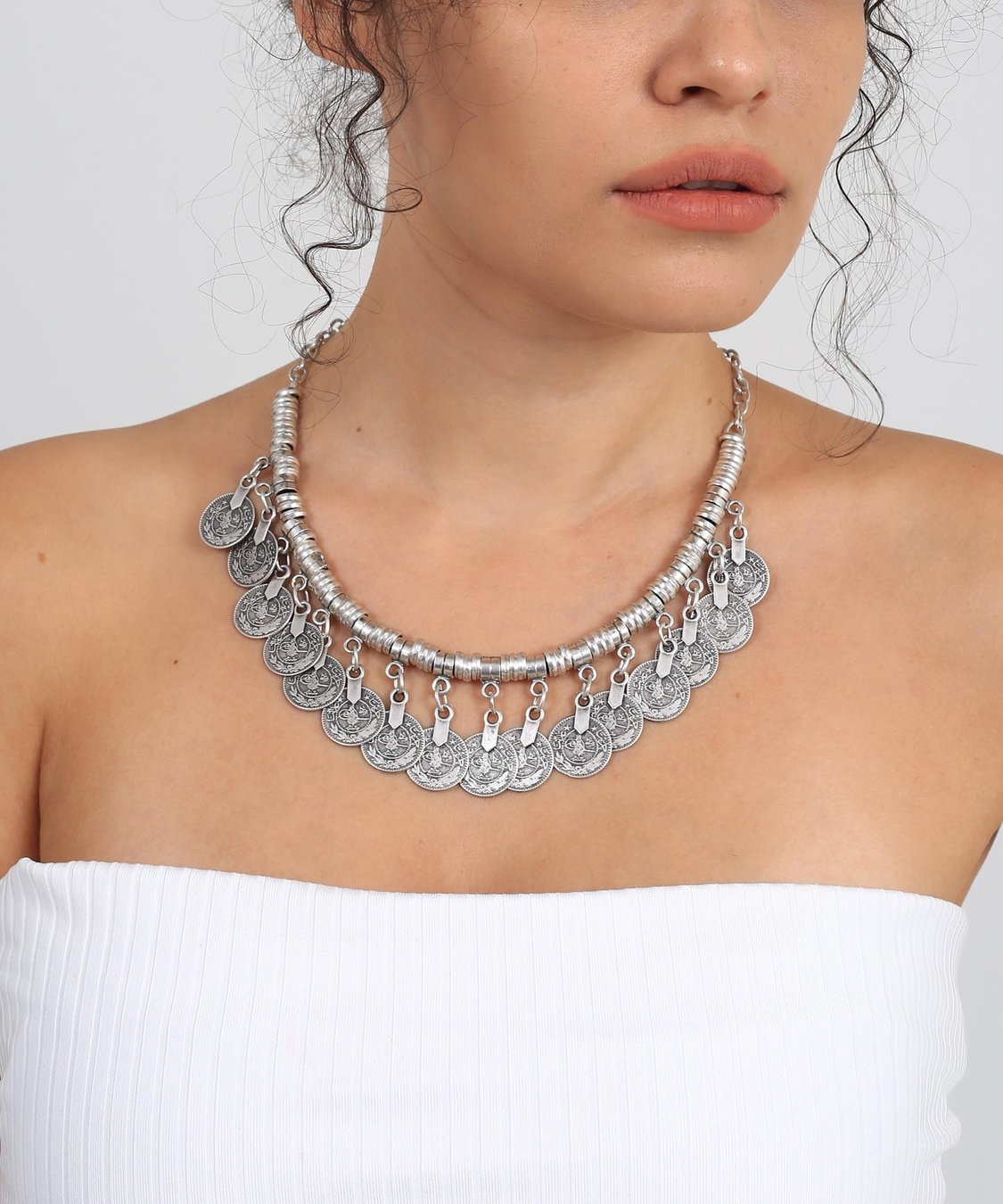 Vintage Silver Plated Tassel Necklace: Handcrafted Boho Charm