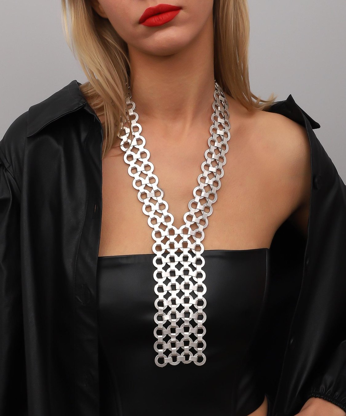 Vintage Silver Plated Statement Necklace: Antique Style Bohemian Jewelry