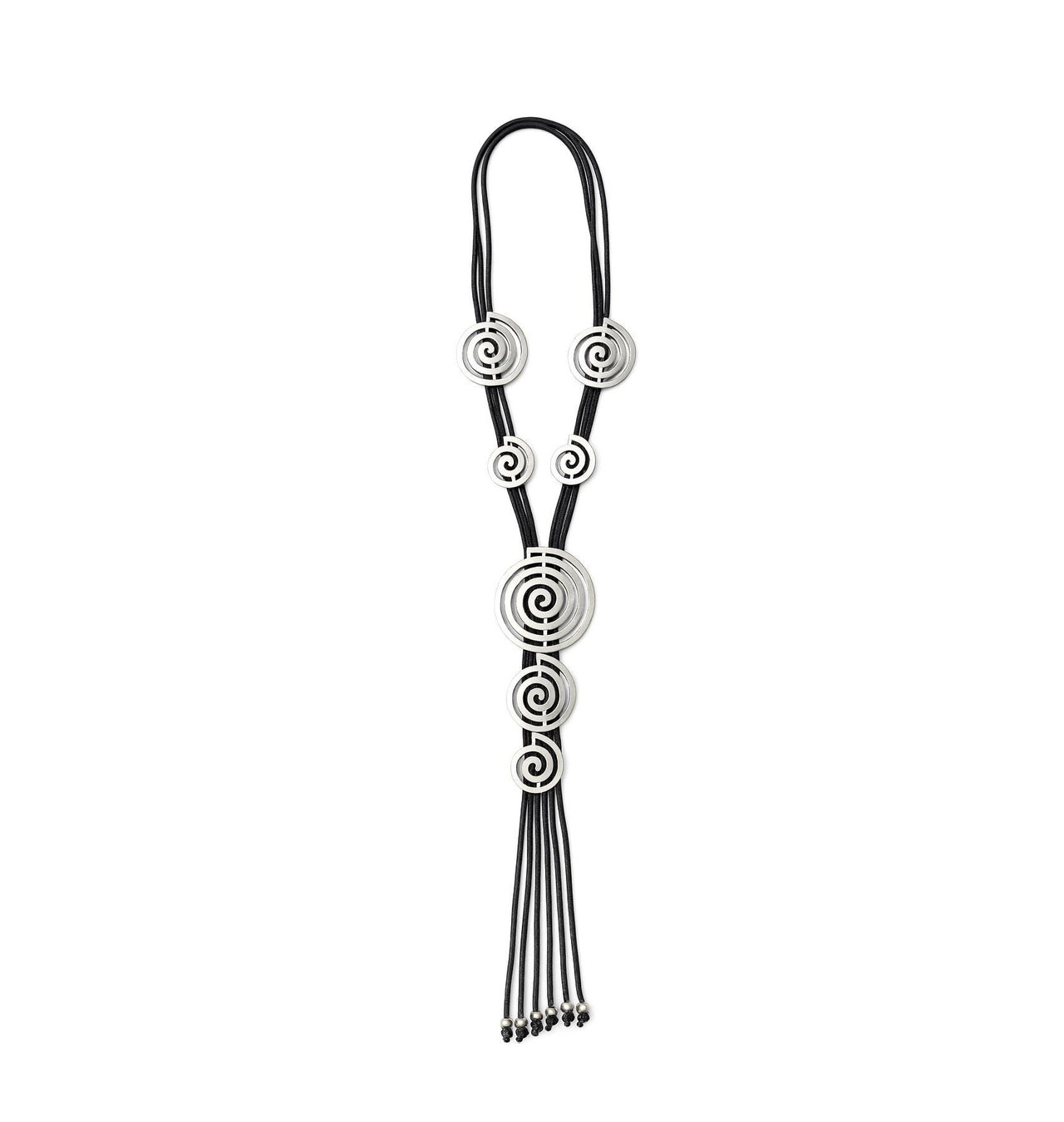 Spiral Circle Statement Necklace: Antique Silver Plated Bohemian Design